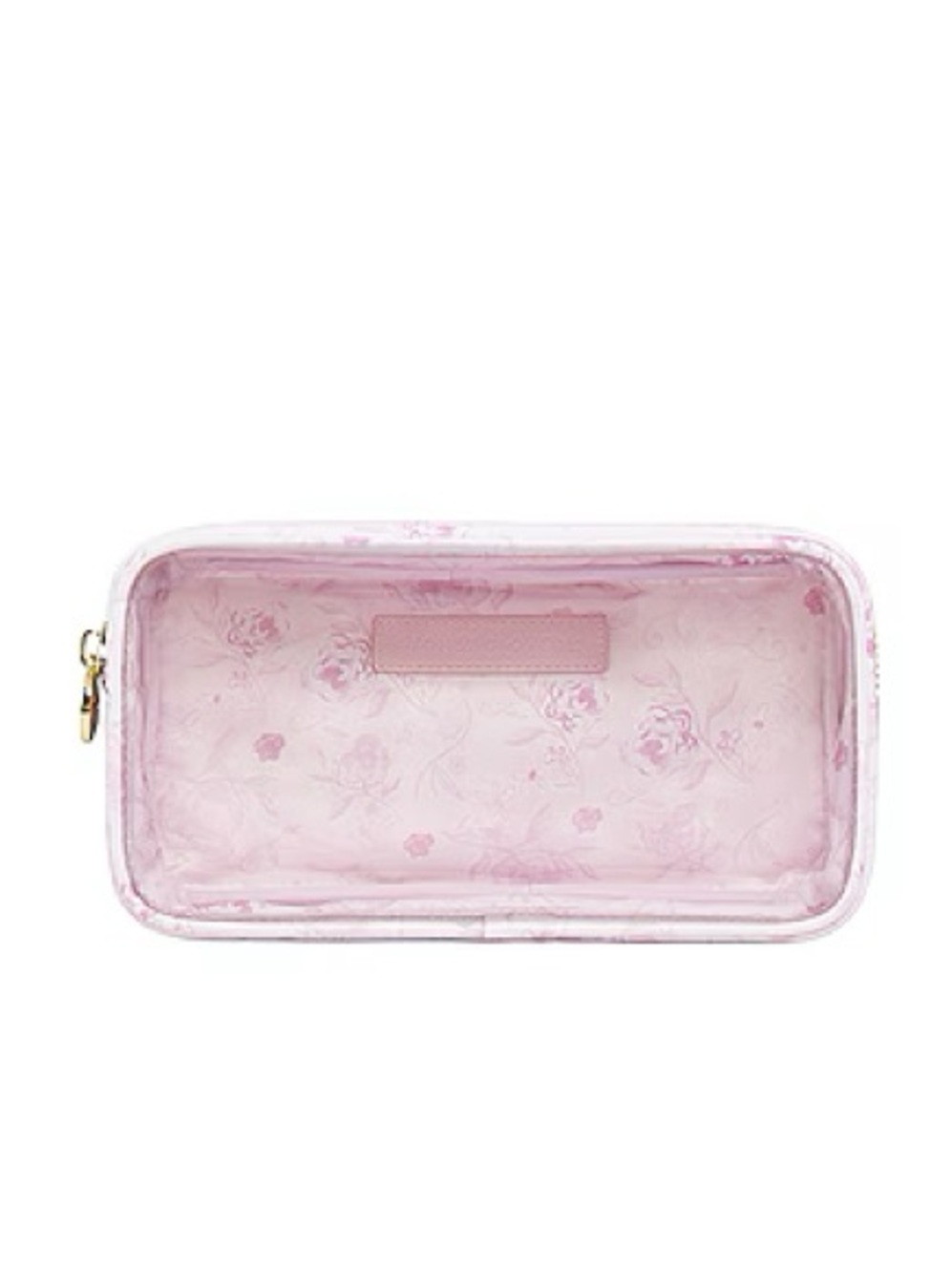 LoveShackFancy x Stoney Clover Climbing Roses Pink Floral Clear Cosmetic Pouch